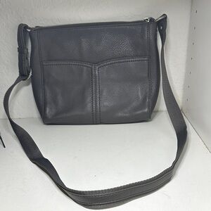 Women’s The Sak Charcoal Leather Crossbody Bag